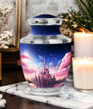 Wonderland urn for adult cremation, suitable for men. Keepsake for ashes from cremation.