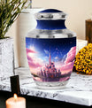 Wonderland urn for adult cremation, suitable for men. Keepsake for ashes from cremation.