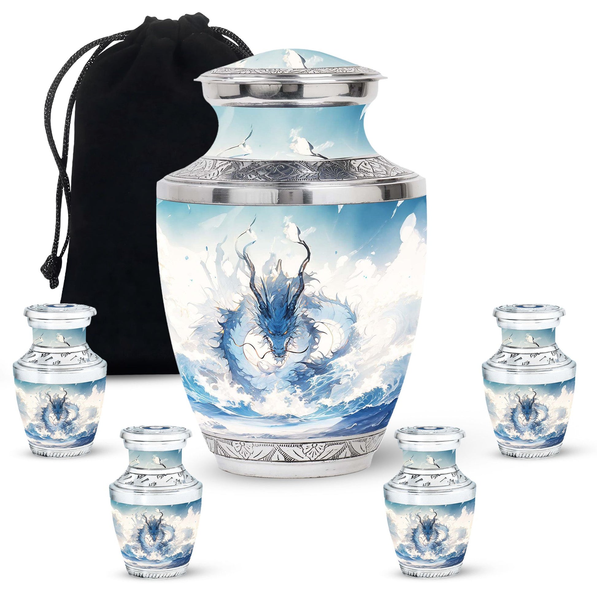  Dragon Urn Large Urn 10 Inch