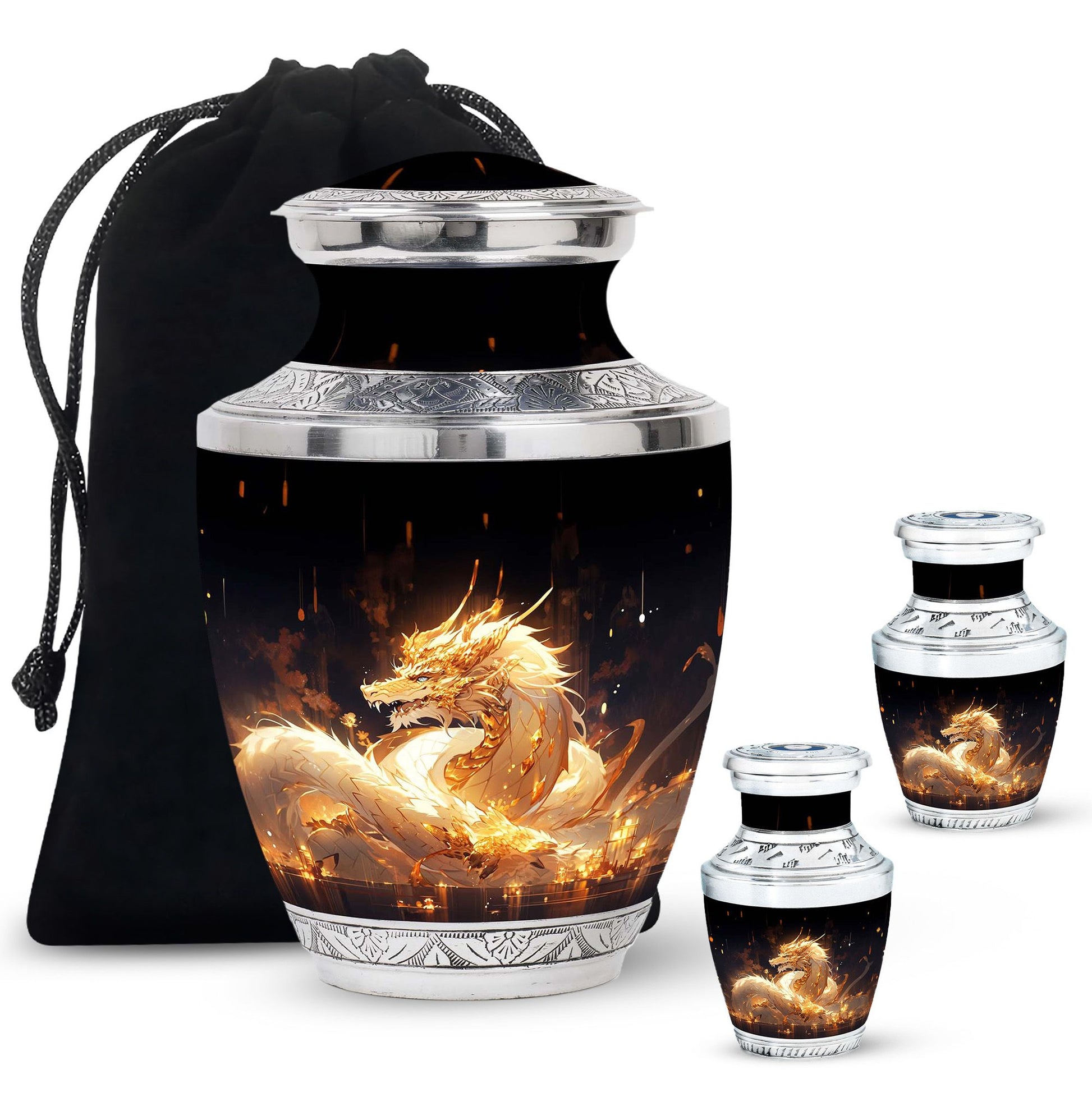  Dragon Urn Large Urn With 4 Keepsake Urn