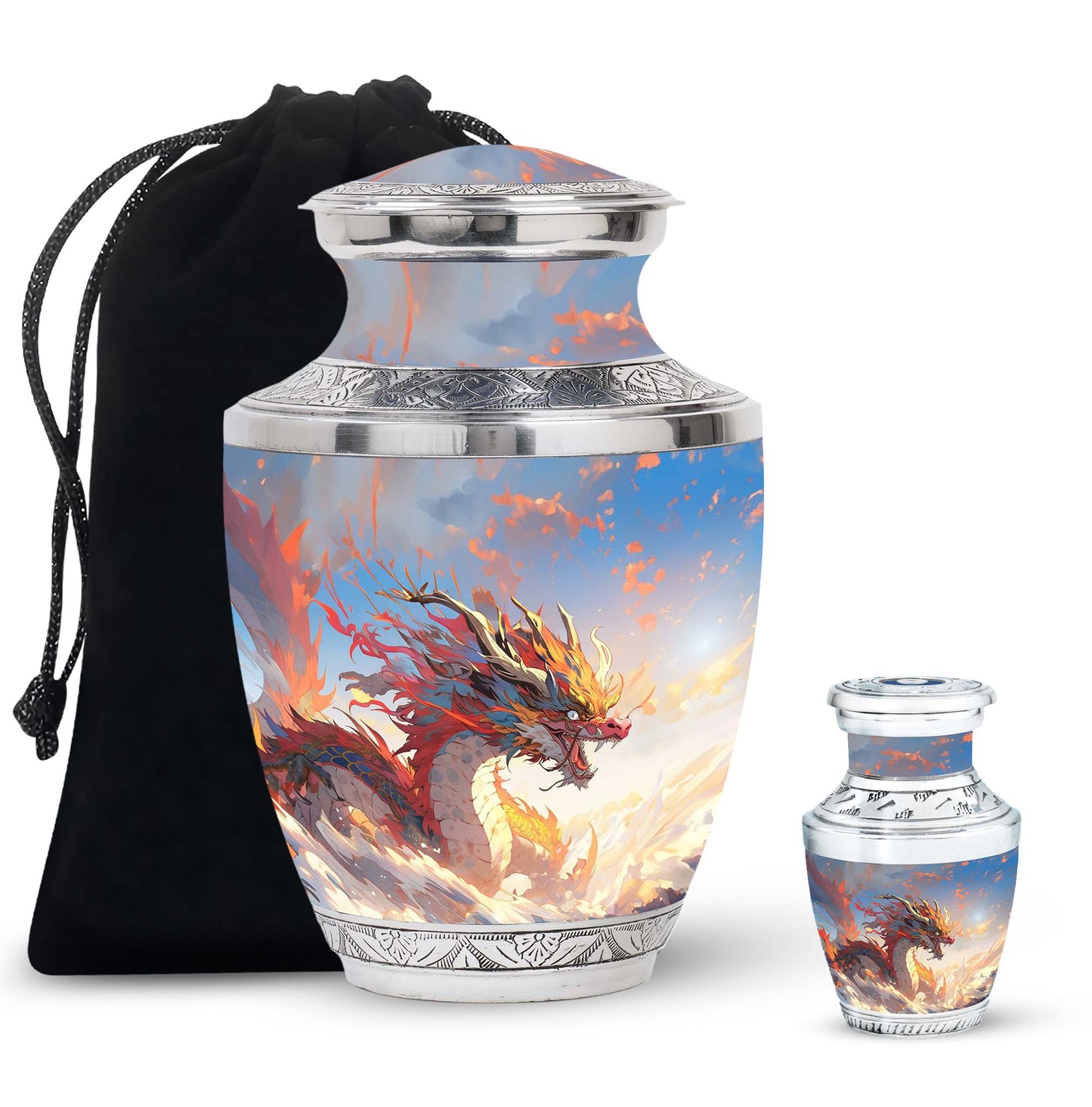  Dragon Urn Large Urn With 2 Keepsake Urn