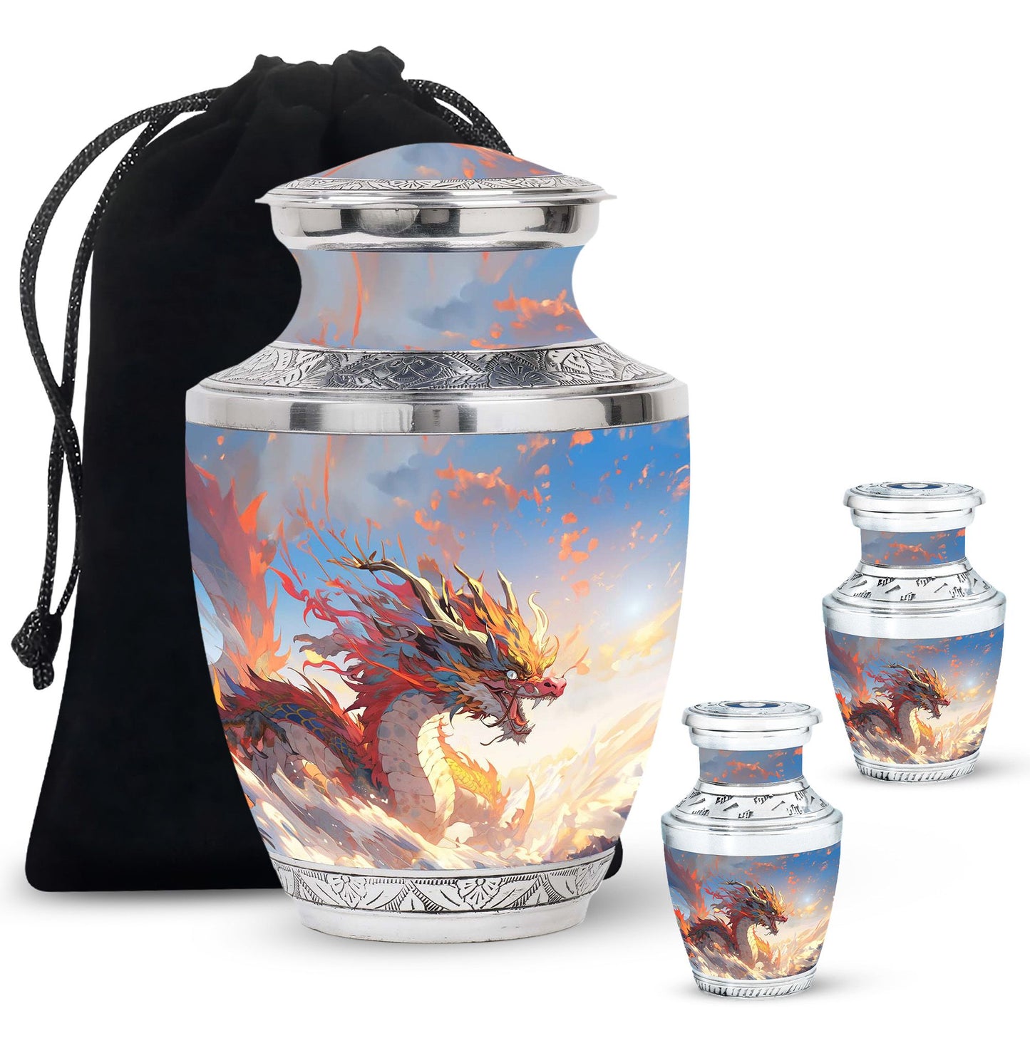  Dragon Urn Large Urn With 4 Keepsake Urn