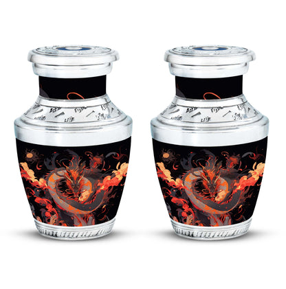  Dragon Urn 3 Inch Keepsake Pack of 4