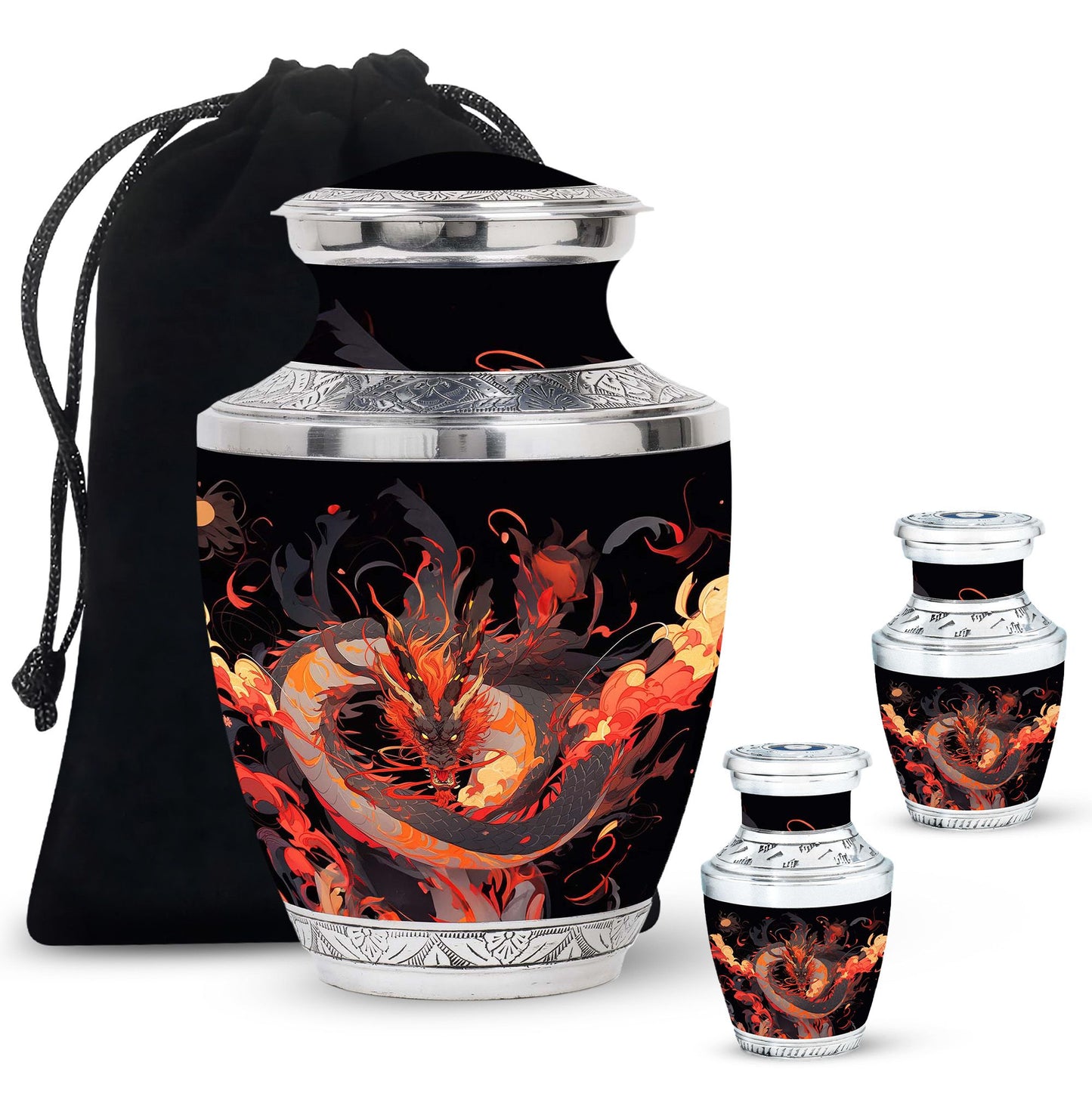  Dragon Urn Large Urn With 4 Keepsake Urn
