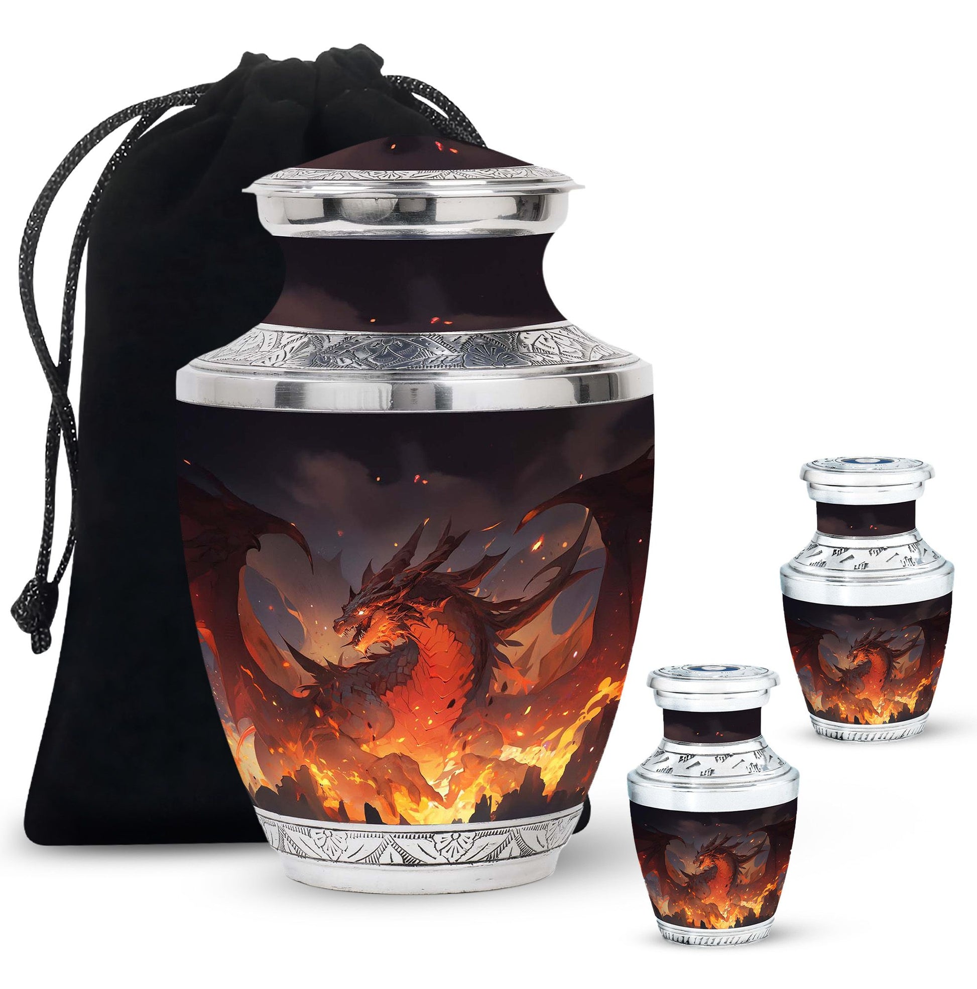 Dragon Urn Large Urn With 4 Keepsake Urn