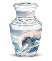 White Dragon Cremation Urn for Human Ashes - Funeral Urns For Ashes