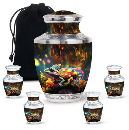 Colorful Personalized Beach Cremation Urn for Mom - 10-inch, 200 cu in - Yatskia
