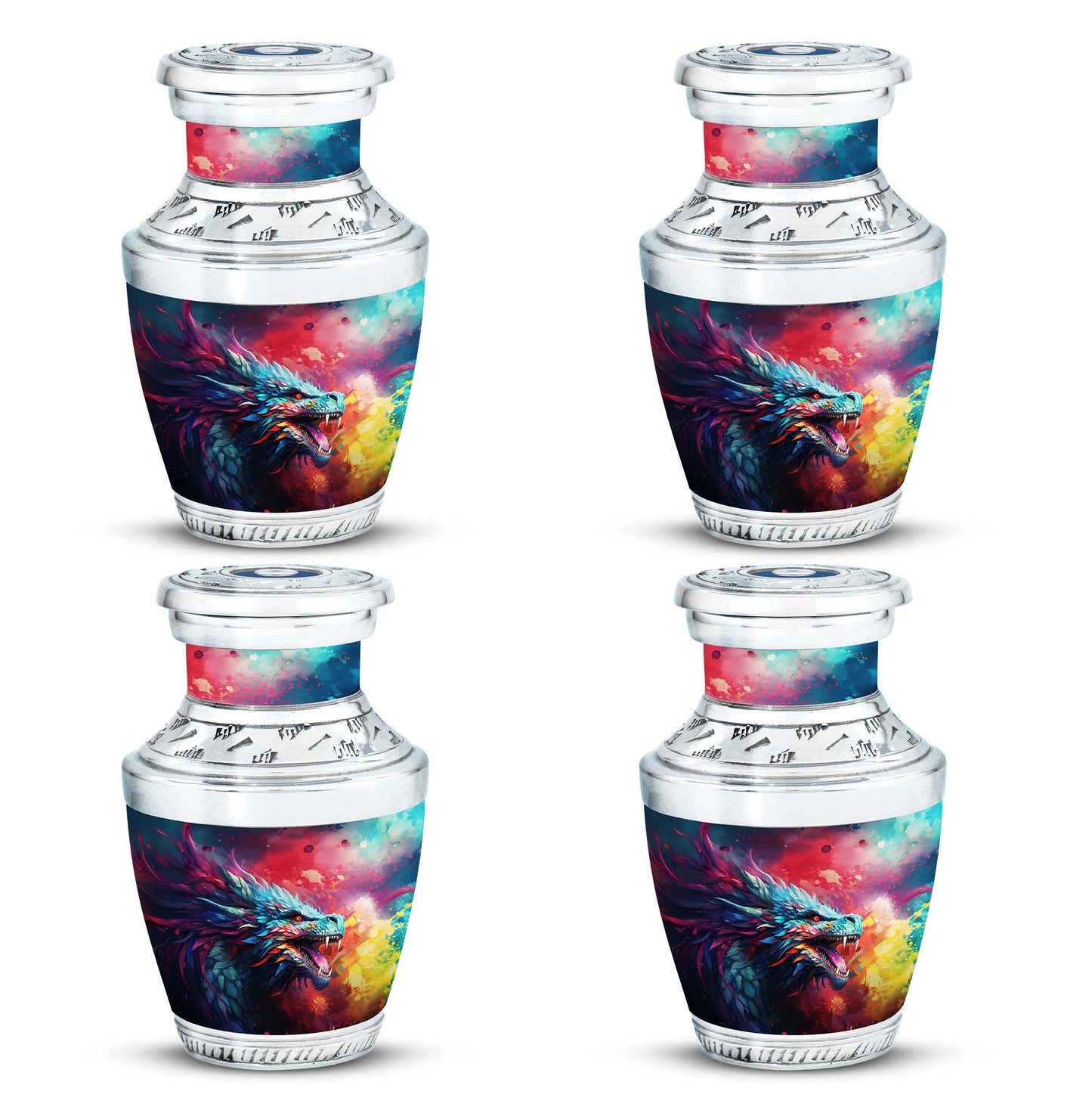 Colorful Dragon Urn - Dragon Urns Funeral Large Cremation Urns For Ashes