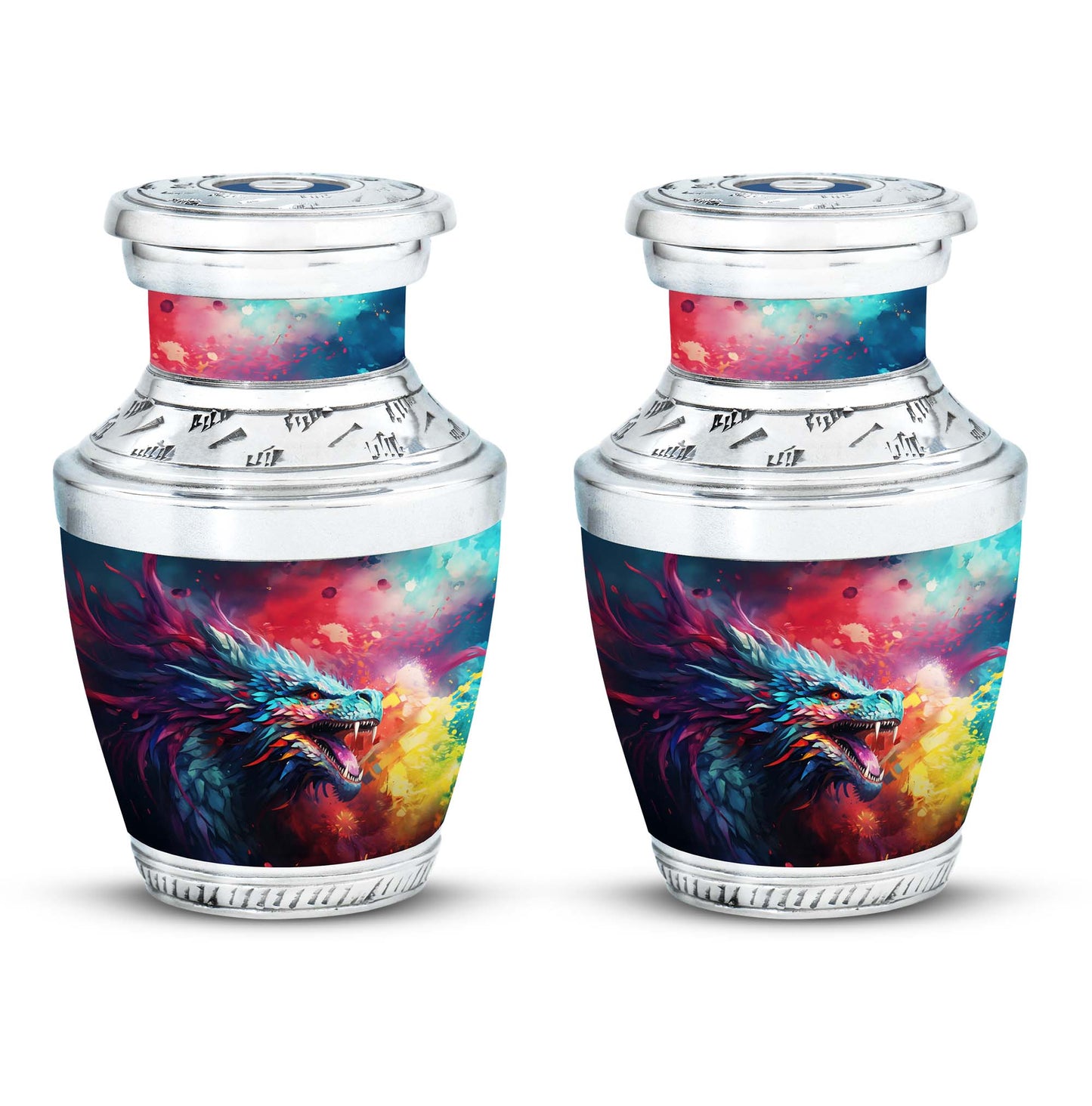 Colorful Dragon Urn - Dragon Urns Funeral Large Cremation Urns For Ashes