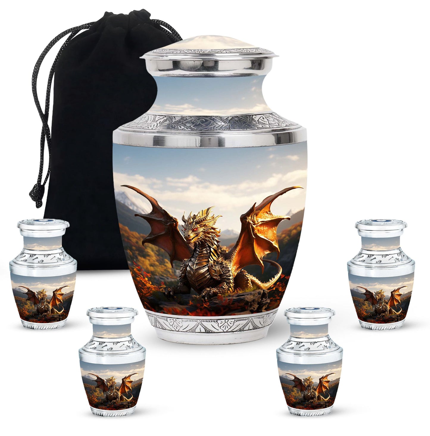 Personalized Beach Cremation Urn for Mom - 10-inch, 200 cu in - Yatskia