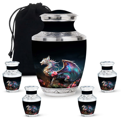 Colorful Dragon Urn For Sale - Dragon Urns Funeral Large Cremation Urns