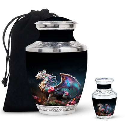 Colorful Dragon Urn For Sale - Dragon Urns Funeral Large Cremation Urns