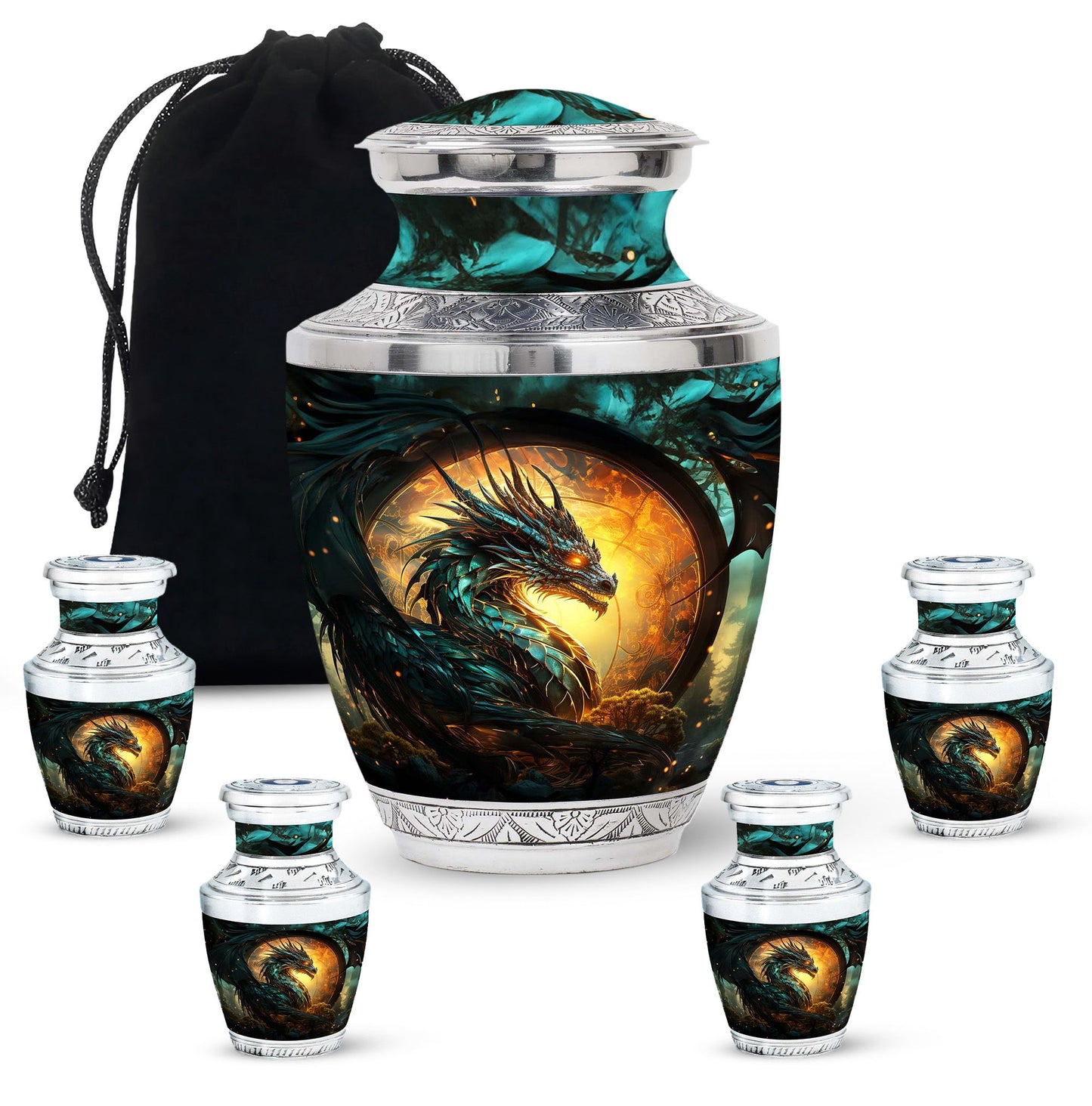 Personalized Beach Cremation Urn for Adult - 10-inch, 200 cu in - Yatskia