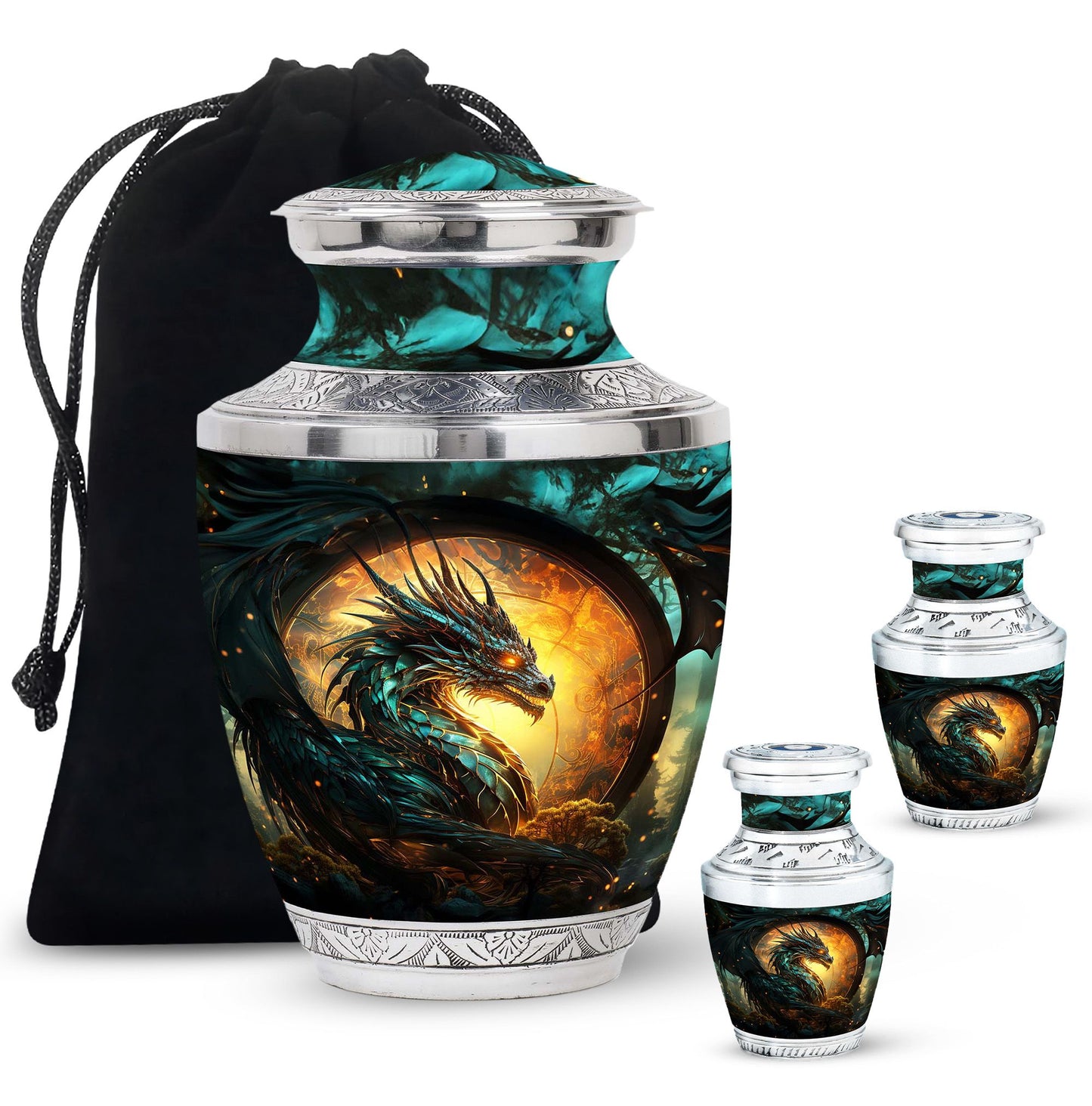 Personalized Beach Cremation Urn for Adult - 10-inch, 200 cu in - Yatskia