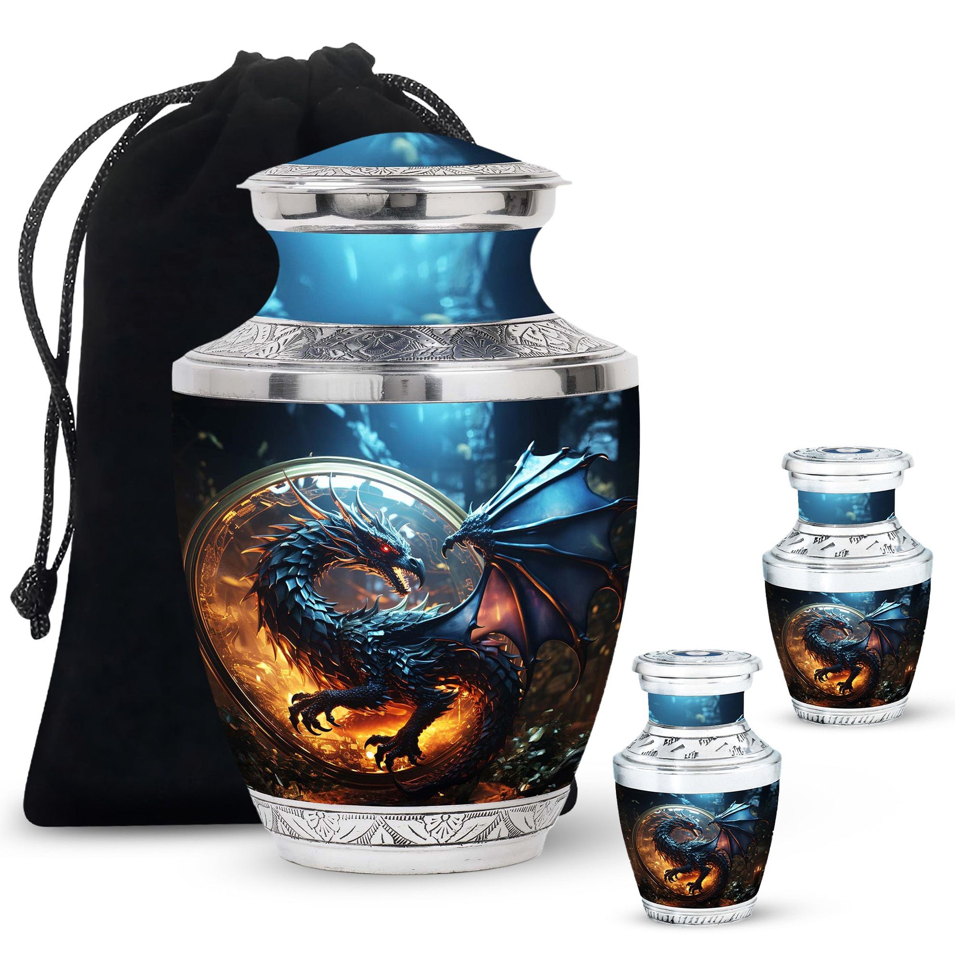 Dragon Memorial Urn - Dragon Urns Funeral Large Cremation Urns