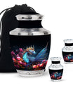 Dragon Moonlit Roses Urn - Dragon Urns Funeral Large  Urns