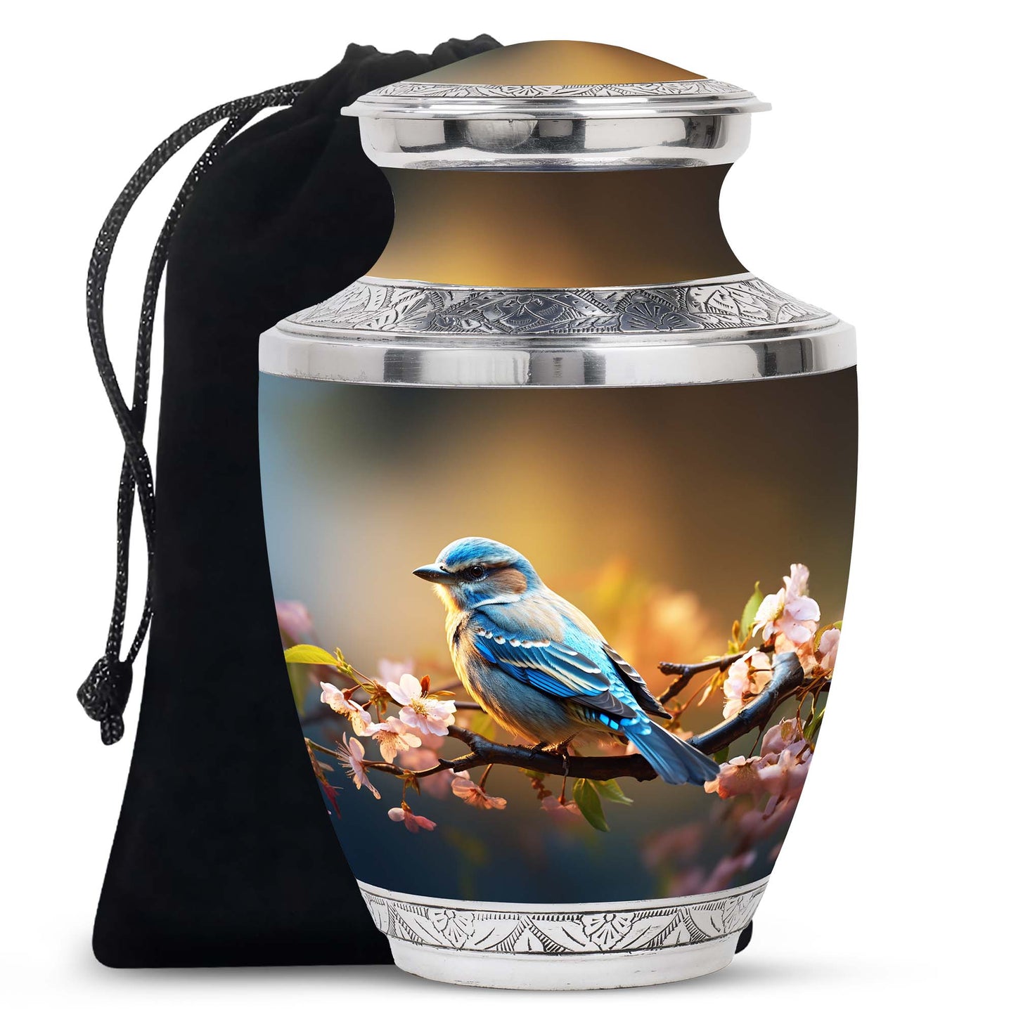 Personalized Bird Cremation Urn for Human Ashes - 10-inch, 200 cu in - Yatskia