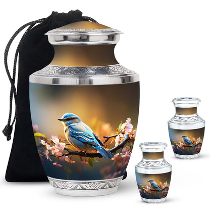 Personalized Bird Cremation Urn for Human Ashes - 10-inch, 200 cu in - Yatskia