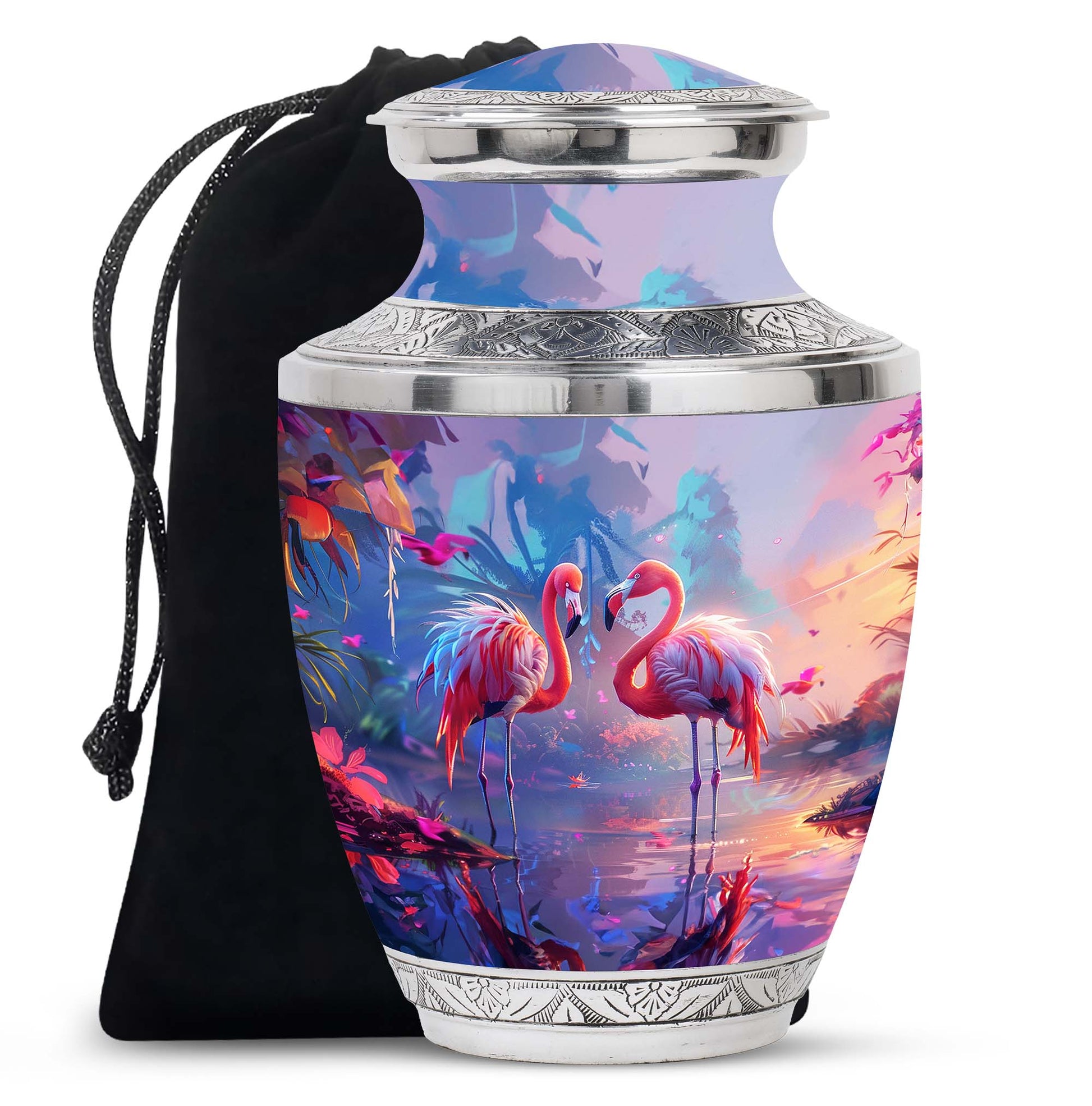Flamingo Love Cremation Urn for Human Ashes - Cremation Urns For Adult