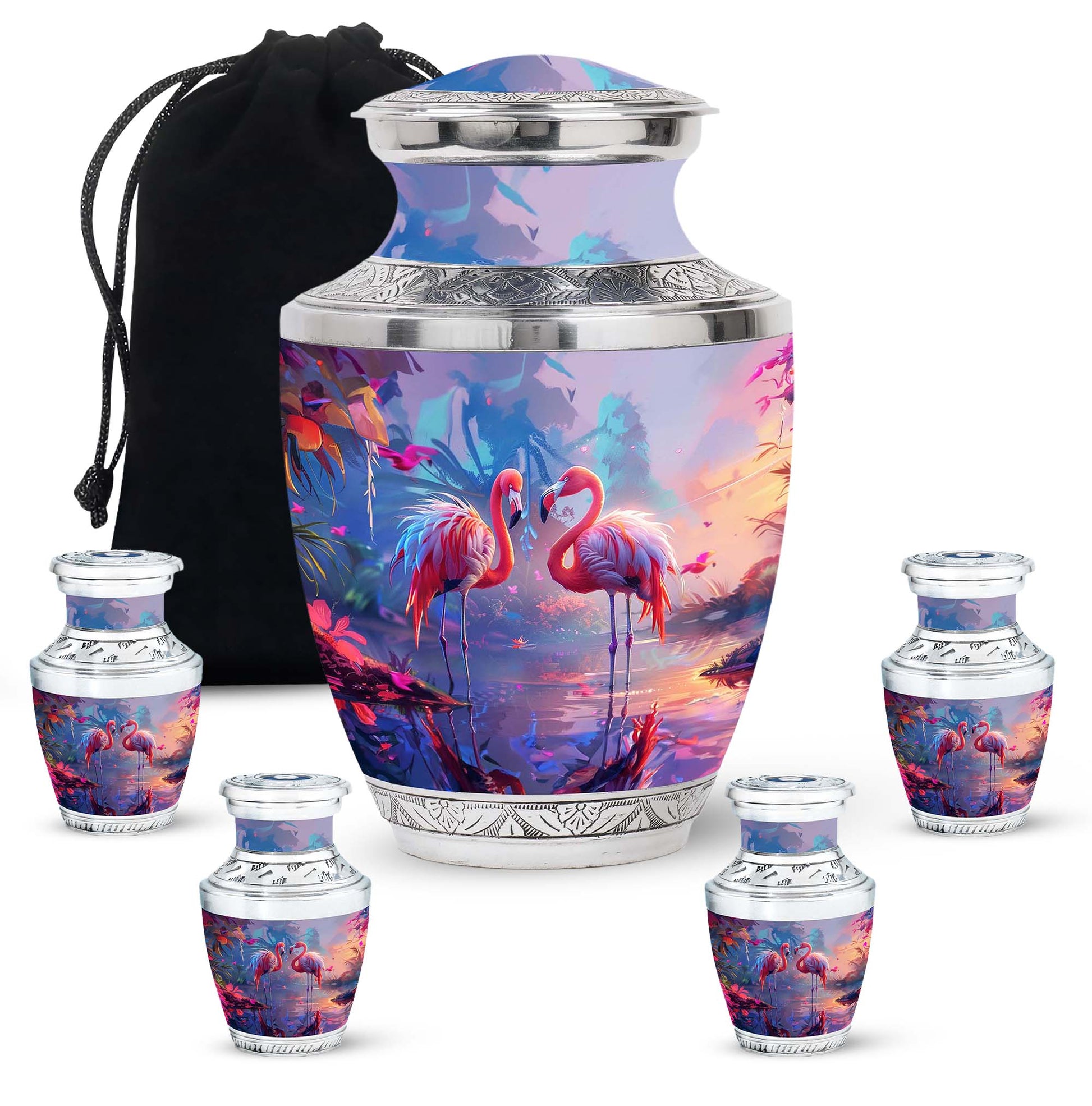 Flamingo Love Cremation Urn for Human Ashes - Cremation Urns For Adult