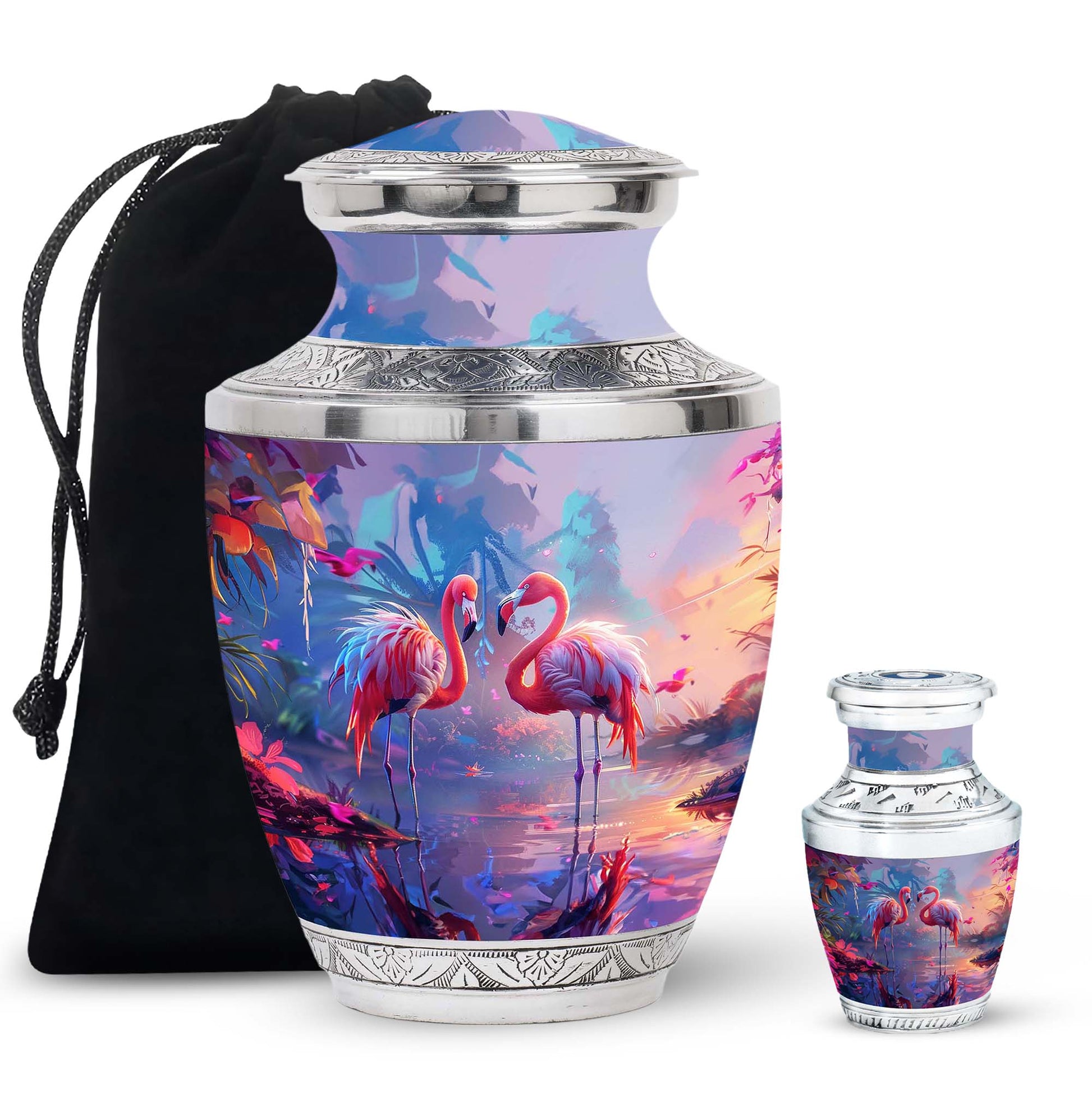 Flamingo Love Cremation Urn for Human Ashes - Cremation Urns For Adult