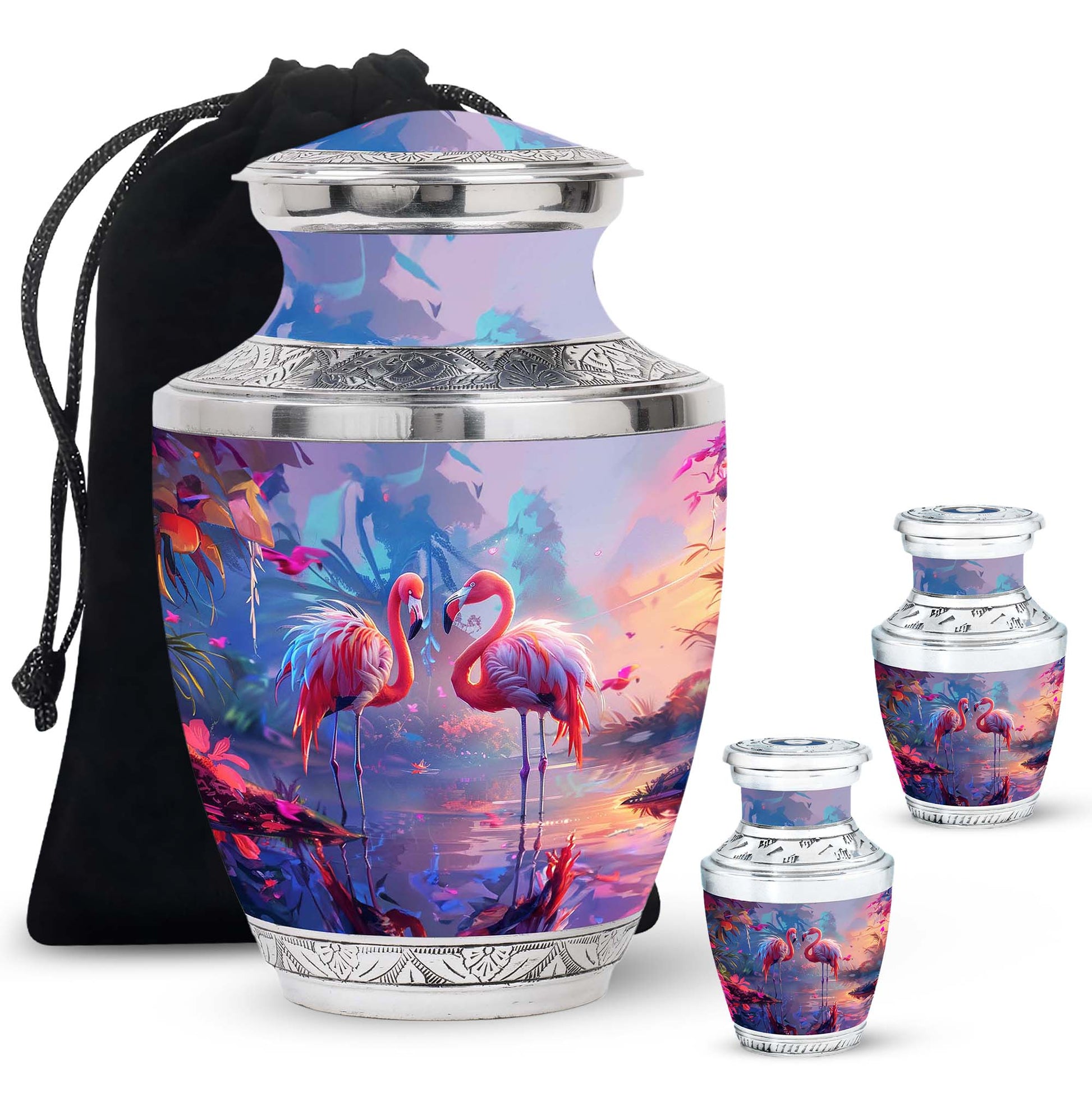 Flamingo Love Cremation Urn for Human Ashes - Cremation Urns For Adult