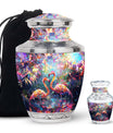 Vibrant Flamingo Pair Cremation Urn for Human Ashes - Funeral Urns For Adult