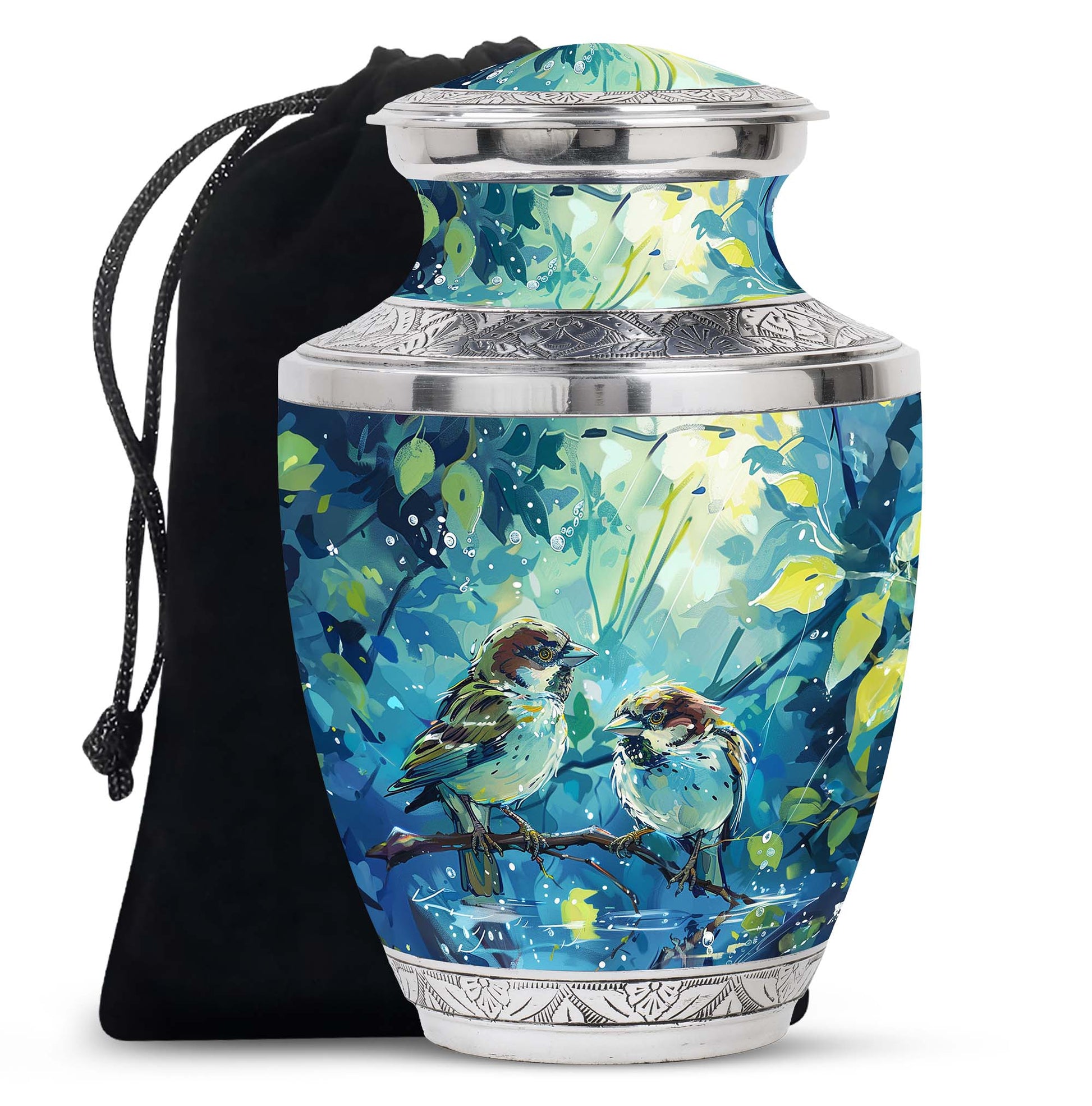 Sparrow Pair Cremation Urn for Human Ashes - Cremation Urns For Adults