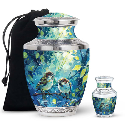 Personalized Bird Cremation Urn for Adults - 10-inch, 200 cu in - Yatskia
