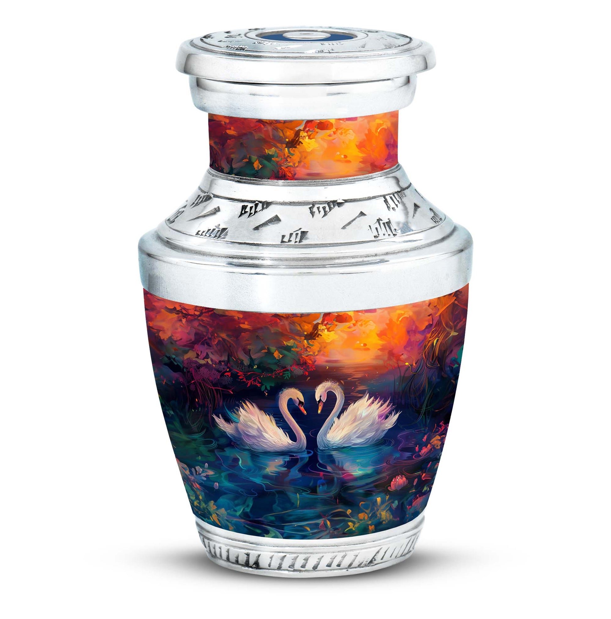 Sunset Swan Cremation Urn for Human Ashes - Urn For Men & Women