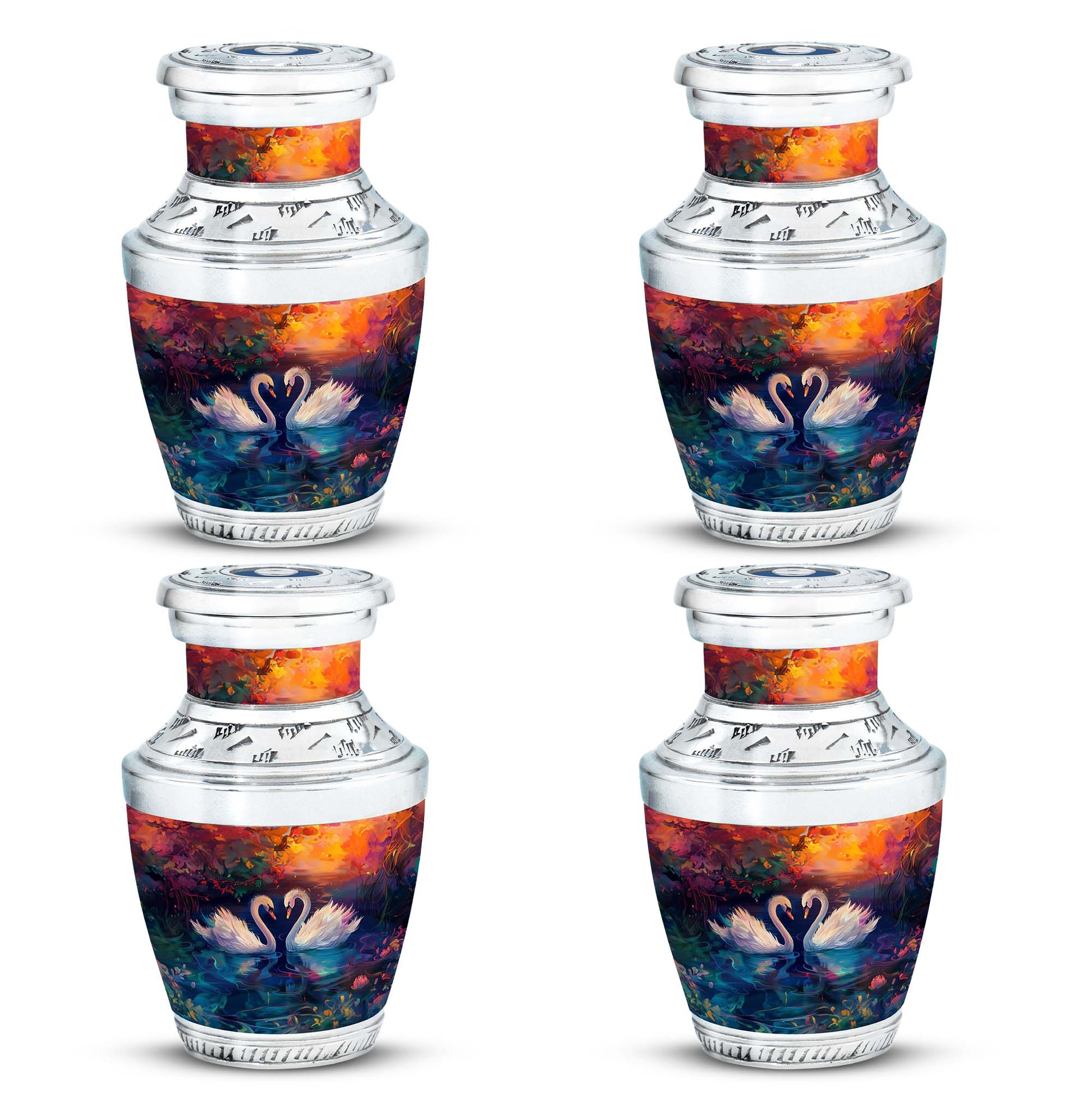 Sunset Swan Cremation Urn for Human Ashes - Urn For Men & Women