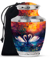 Sunset Swan Cremation Urn for Human Ashes - Urn For Men & Women