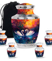 Sunset Swan Cremation Urn for Human Ashes - Urn For Men & Women