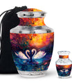 Sunset Swan Cremation Urn for Human Ashes - Urn For Men & Women