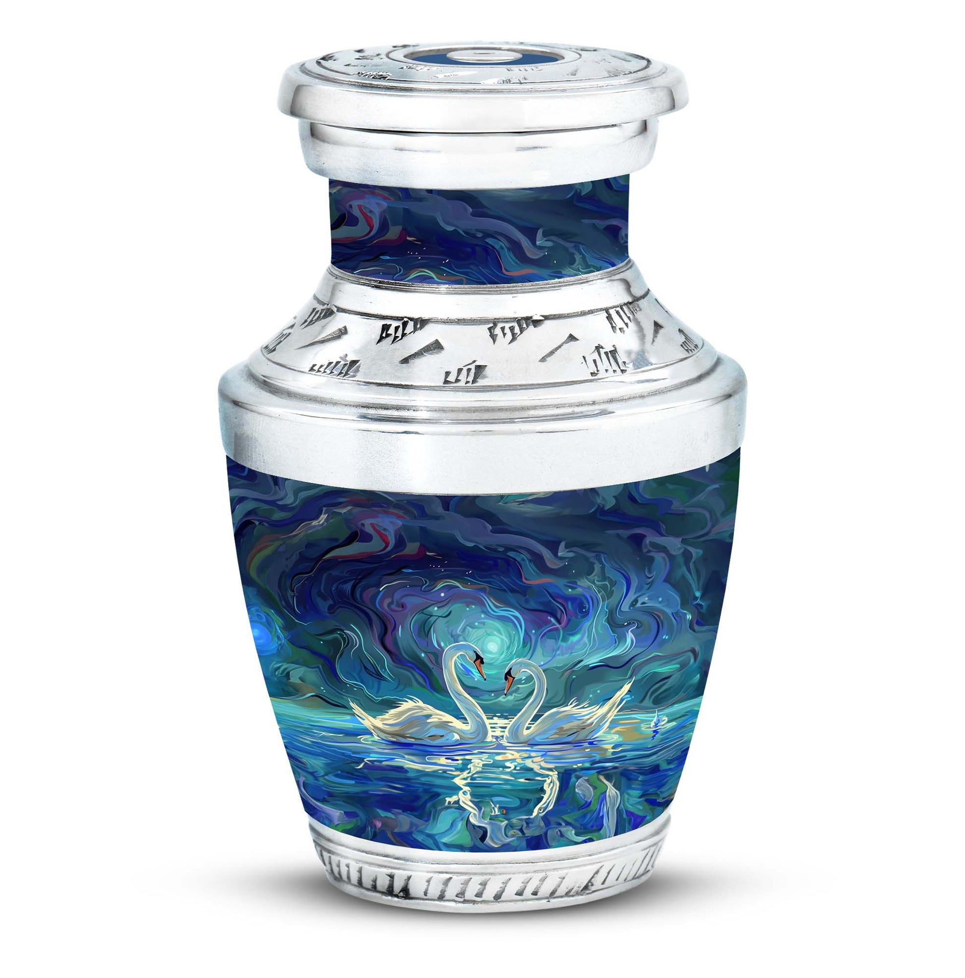 Swans Moonlight Cremation Urn for Human Ashes - Large Urn For Ashes