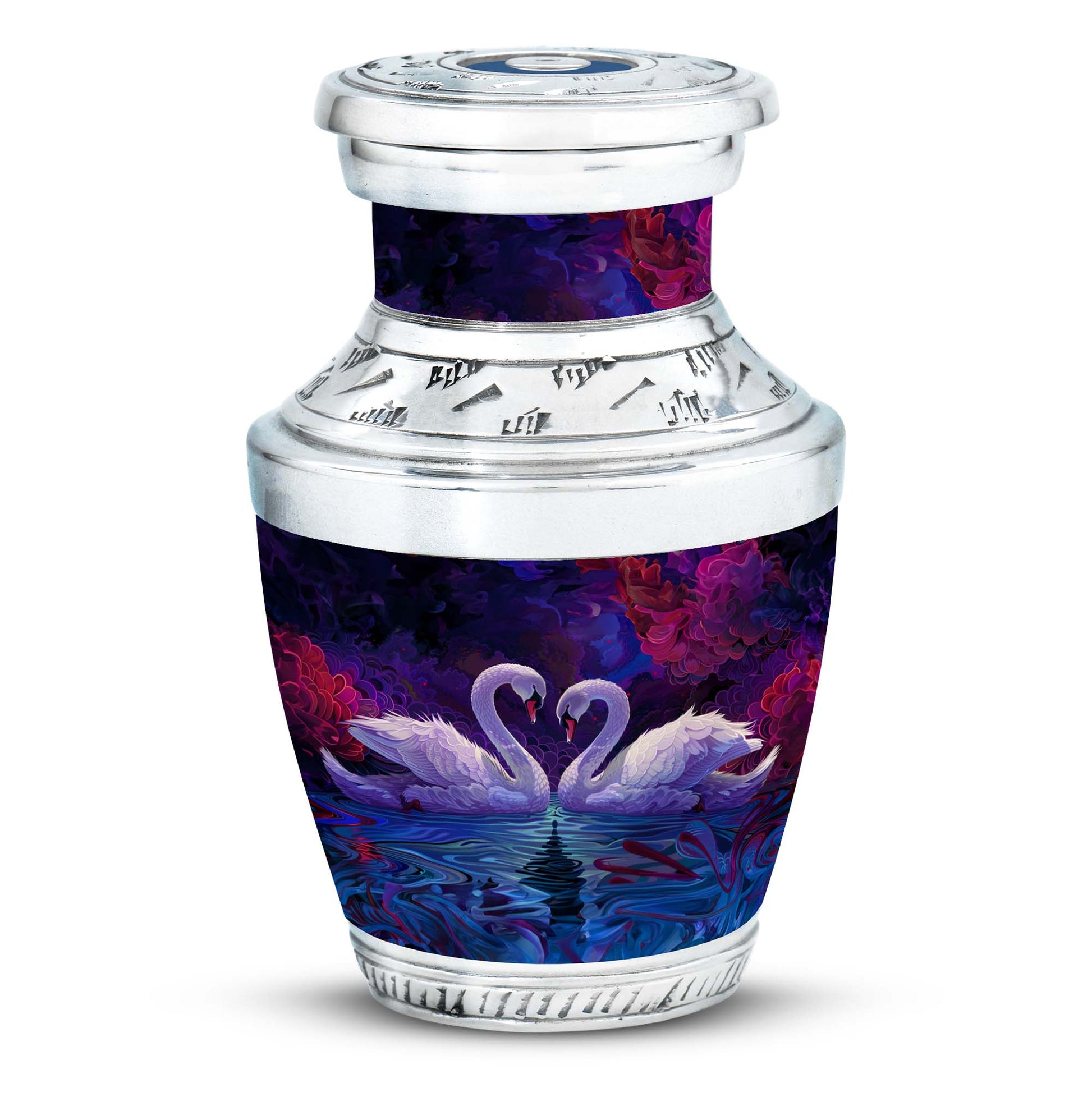 Dual Swan Cremation Urns For Human Ashes - Burial Urns For Adult