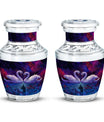 Dual Swan Cremation Urns For Human Ashes - Burial Urns For Adult