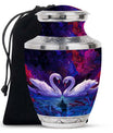 Dual Swan Cremation Urns For Human Ashes - Burial Urns For Adult