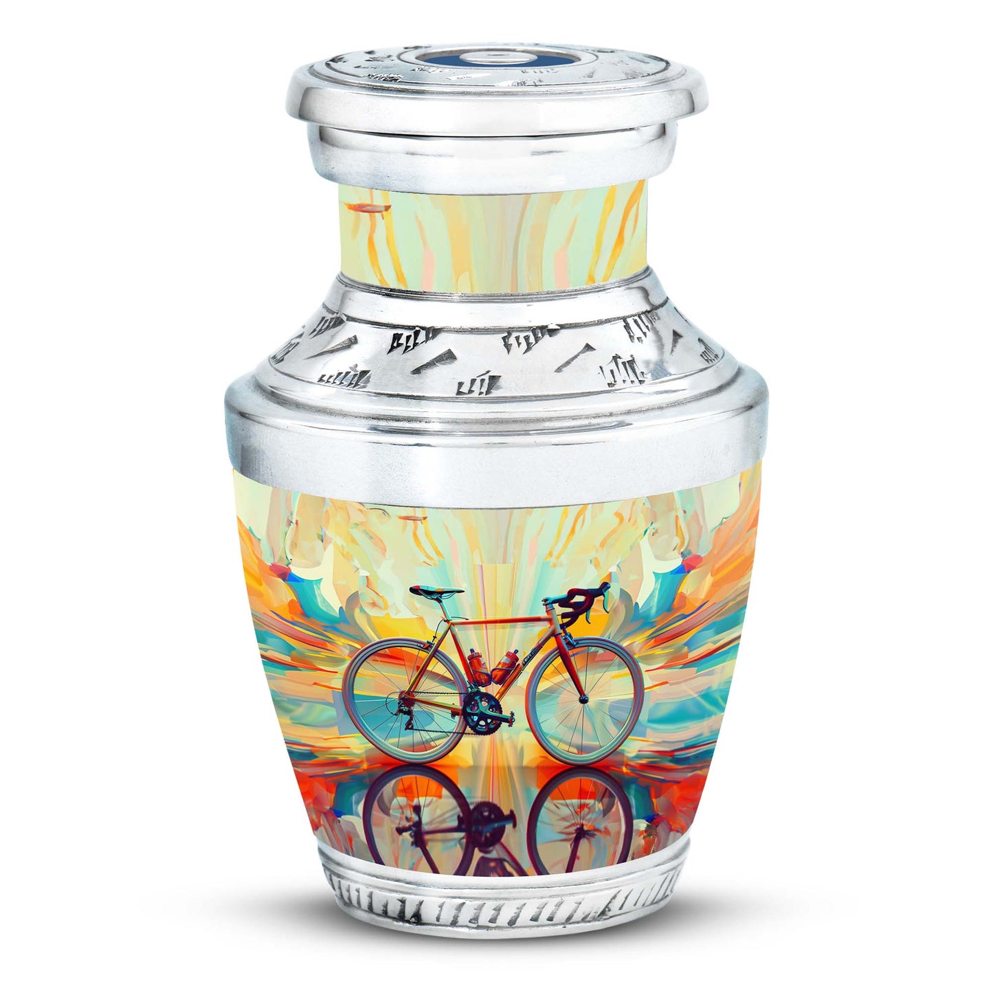 Heartfelt Bicycle Memorial Urn for Cyclists Keepsake Human Ashes Urn