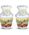 Teal Bicycle Cremation Urns For Human Ashes - Funeral Urns For Adult