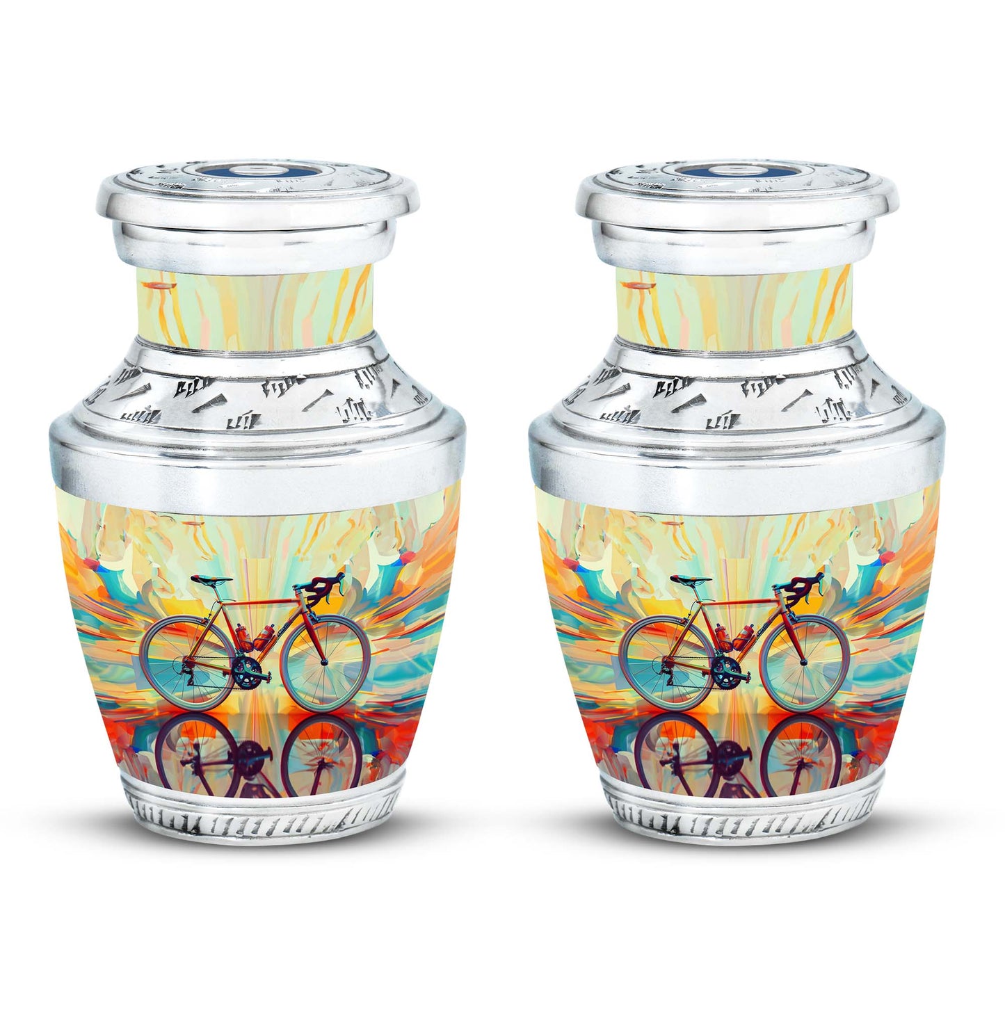 Heartfelt Bicycle Memorial Urn for Cyclists Keepsake Human Ashes Urn