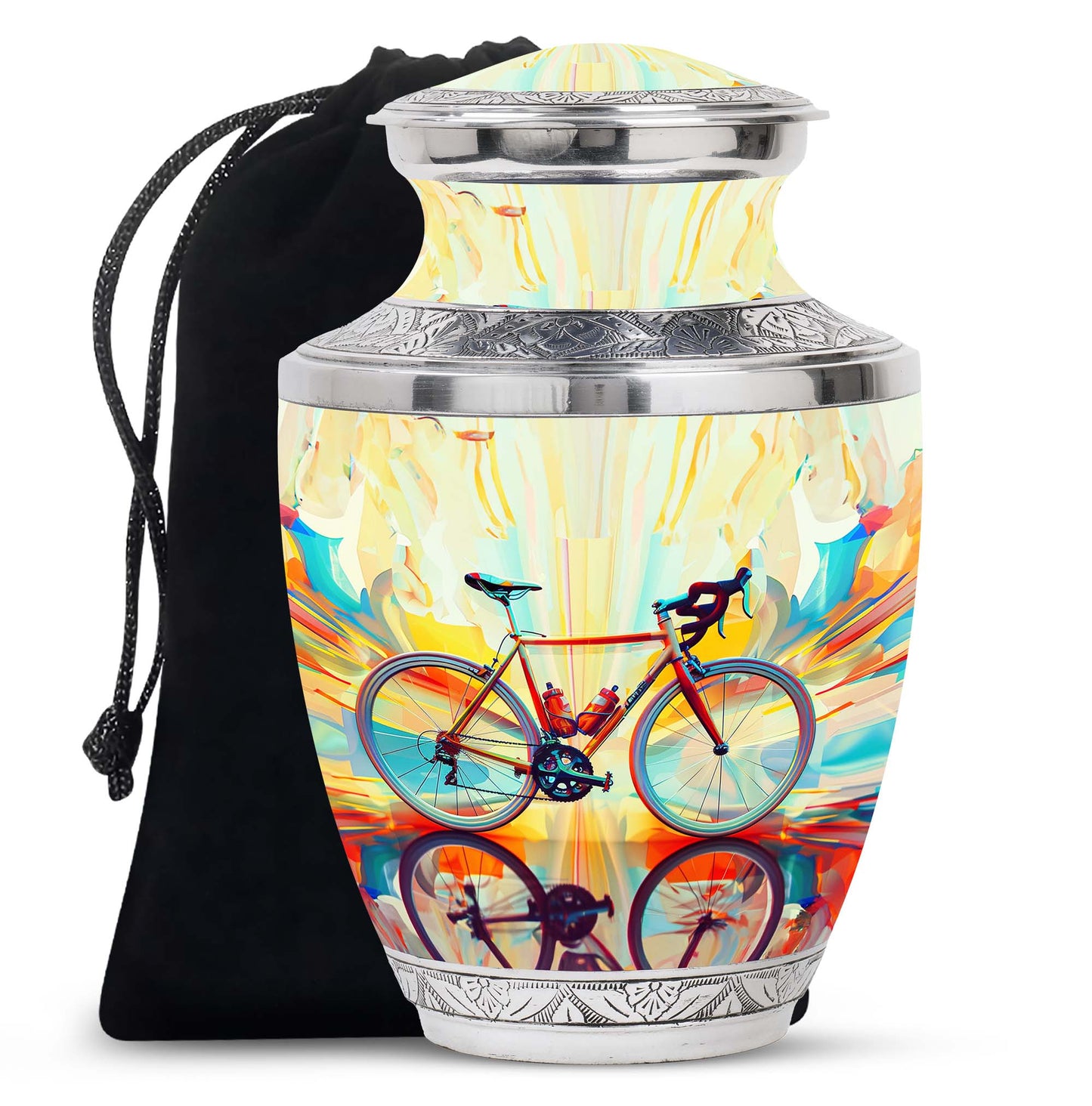 Heartfelt Bicycle Memorial Urn for Cyclists Keepsake Human Ashes Urn