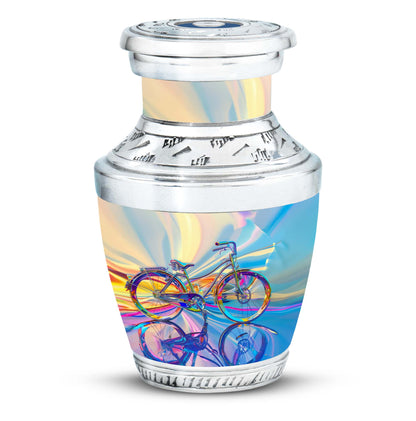 Personalized Bicycle Keepsake Urn for Human Ashes - 10-inch, 200 cu in - Yatskia