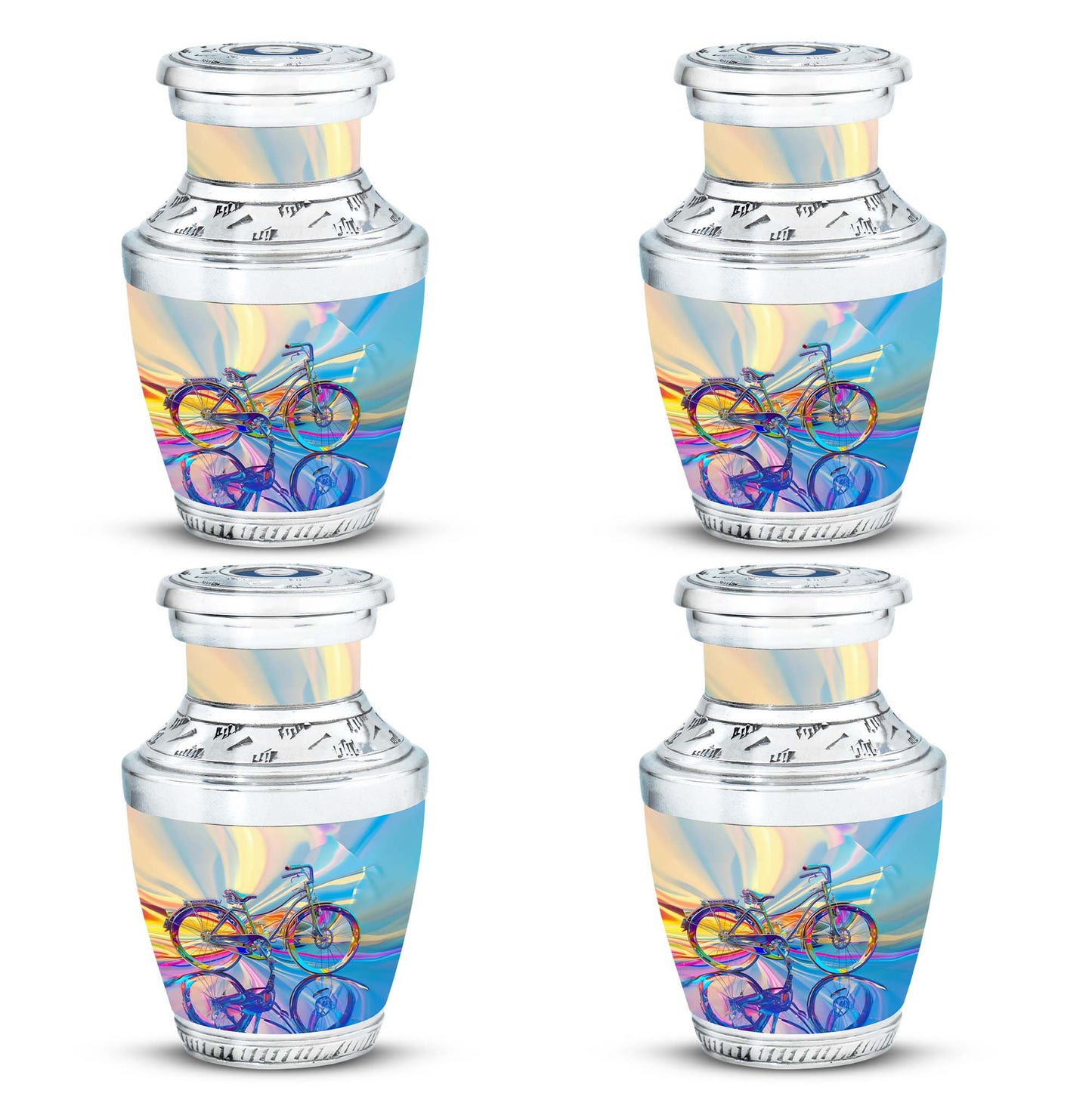 Personalized Bicycle Keepsake Urn for Human Ashes - 10-inch, 200 cu in - Yatskia