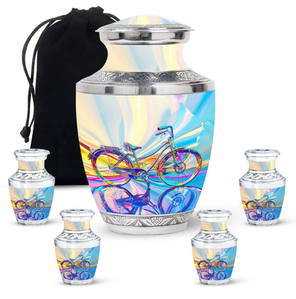 Personalized Bicycle Keepsake Urn for Human Ashes - 10-inch, 200 cu in - Yatskia
