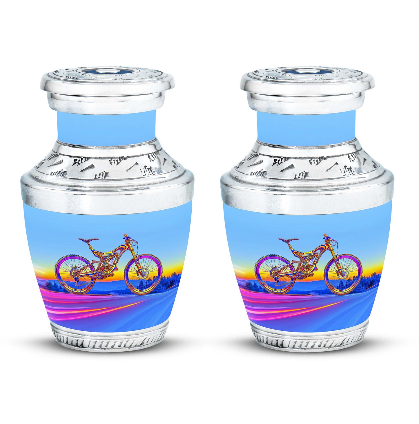 Personalized Bicycle Cremation Urn for Adult - 10-inch, 200 cu in - Yatskia