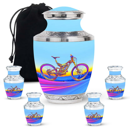Personalized Bicycle Cremation Urn for Adult - 10-inch, 200 cu in - Yatskia