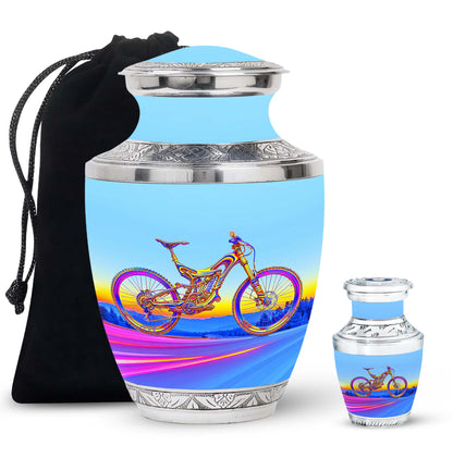 Personalized Bicycle Cremation Urn for Adult - 10-inch, 200 cu in - Yatskia