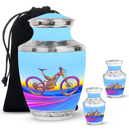 Personalized Bicycle Cremation Urn for Adult - 10-inch, 200 cu in - Yatskia