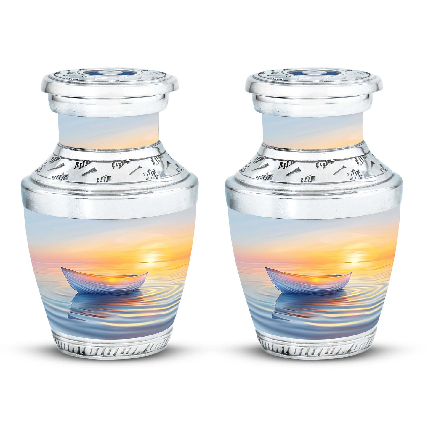 Personalized Sunset Cremation Urn for Adults - 10-inch, 200 cu in - Yatskia
